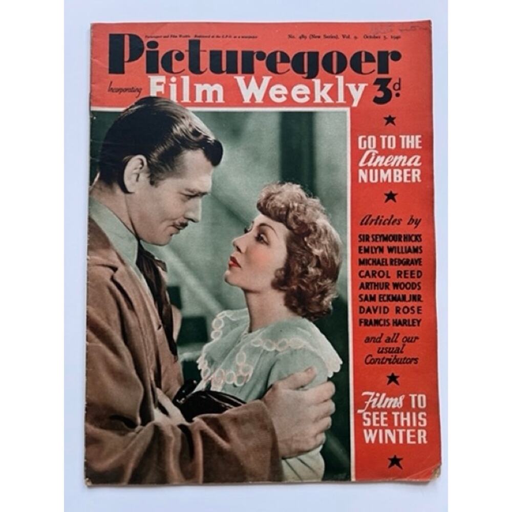 RARE 1940 UK Claudette Colbert Clark Gable Magazine It Happened One Night